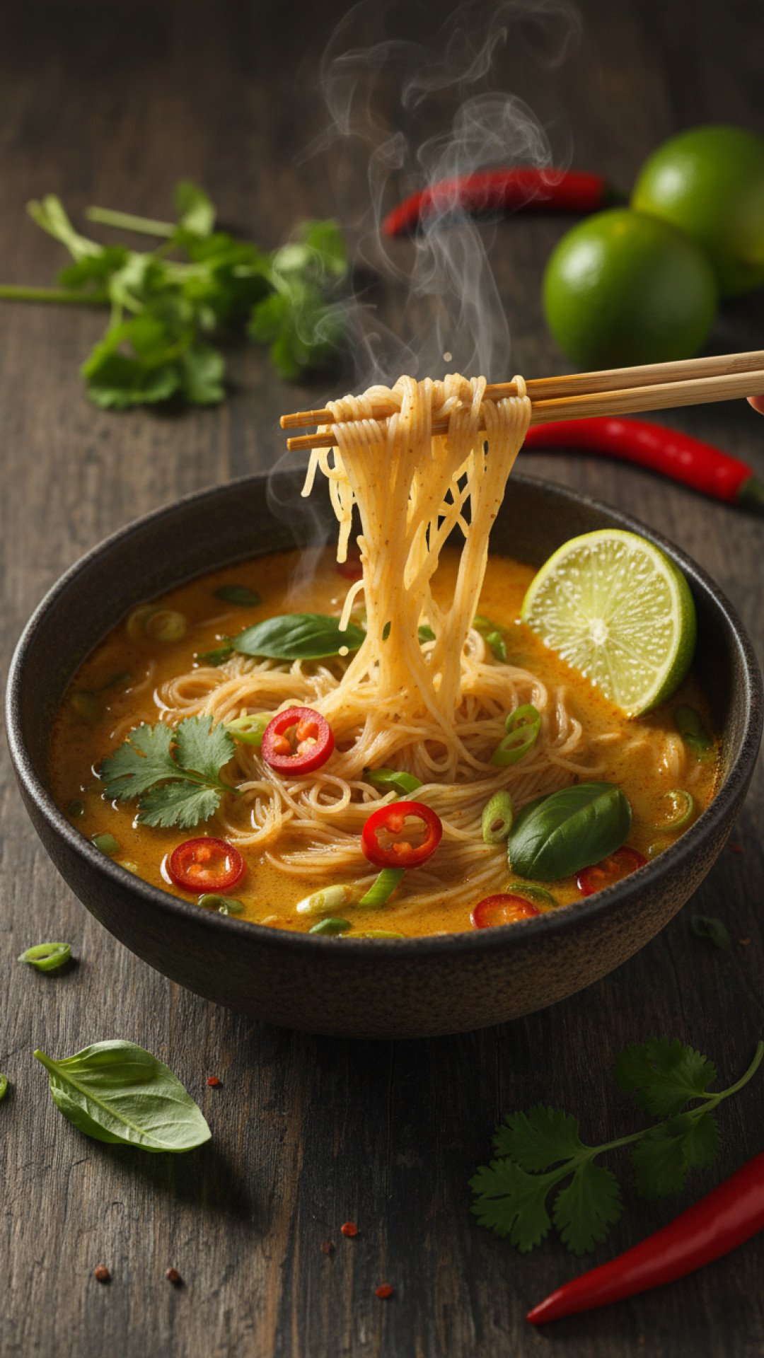 Ultimate Curry Coconut Noodle Soup Preparation