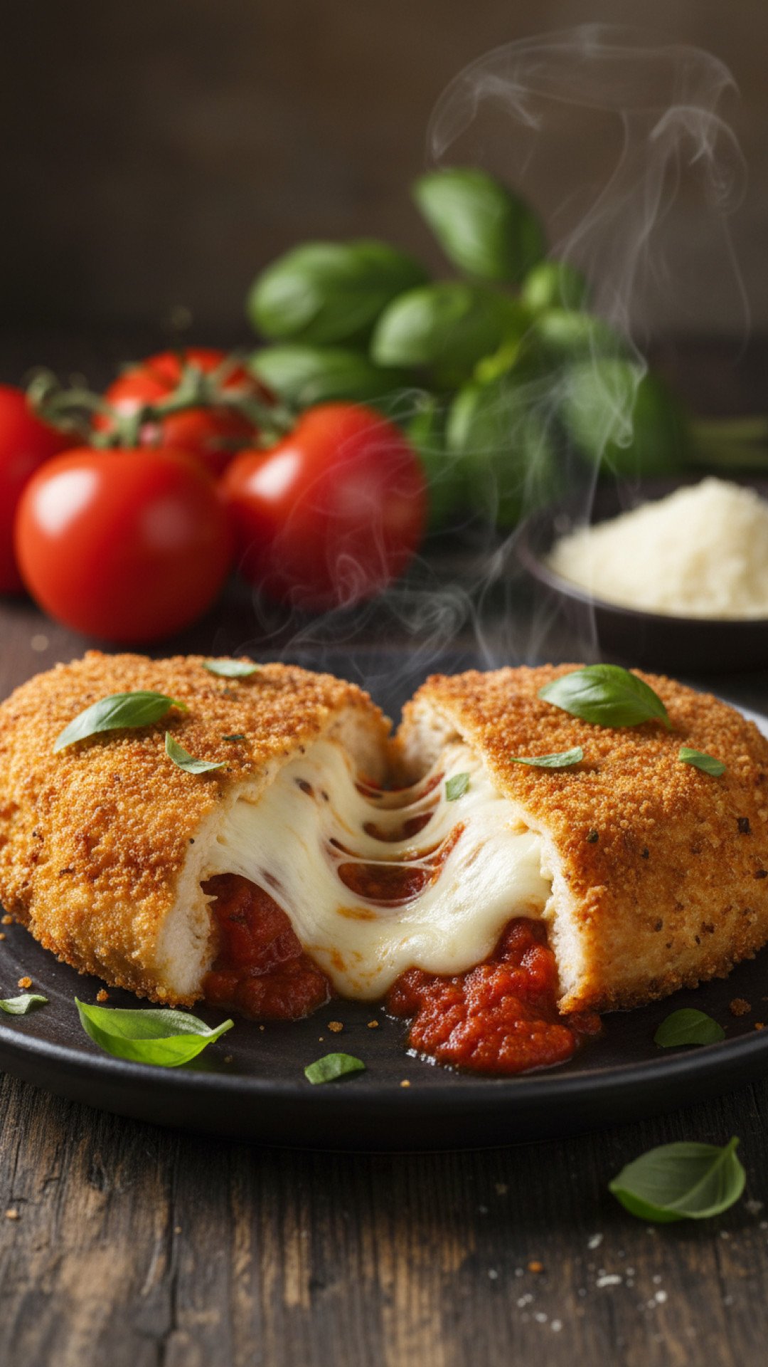Ultimate Stuffed Chicken Parmesan Preparation