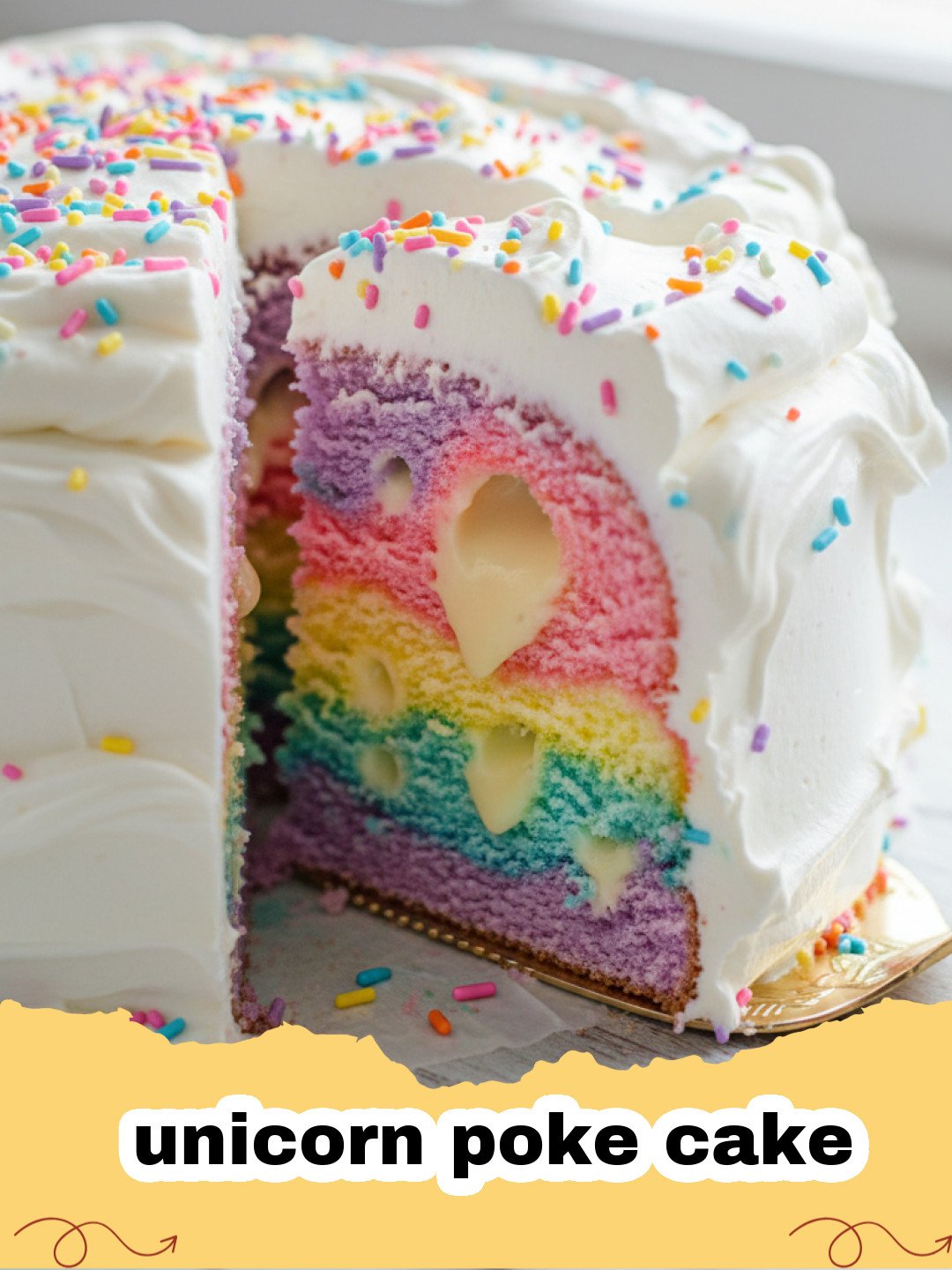 Magical Unicorn Poke Cake: A Burst of Rainbow in Every Bite