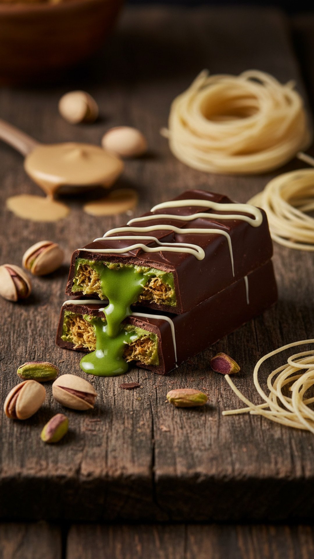 Viral Dubai Pistachio Chocolate Bar Preparation
