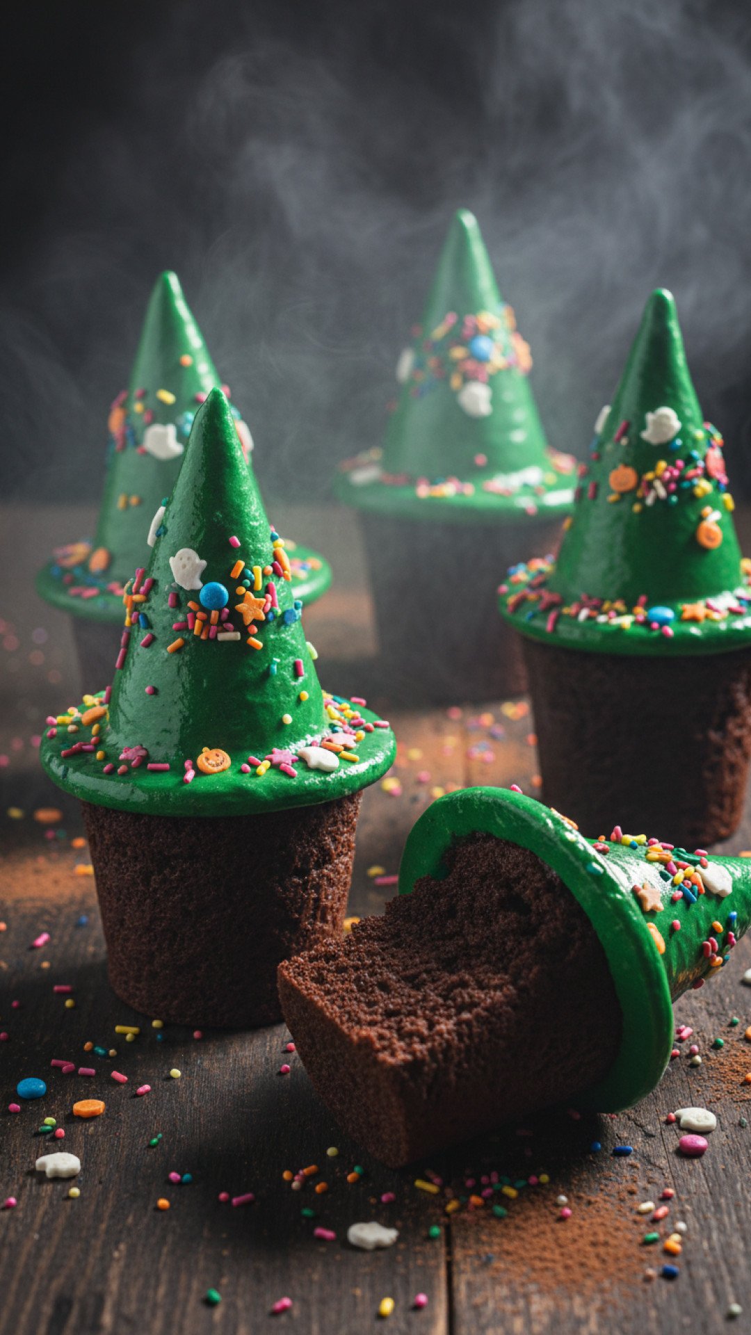 Wicked Witch Hat Brownies Preparation