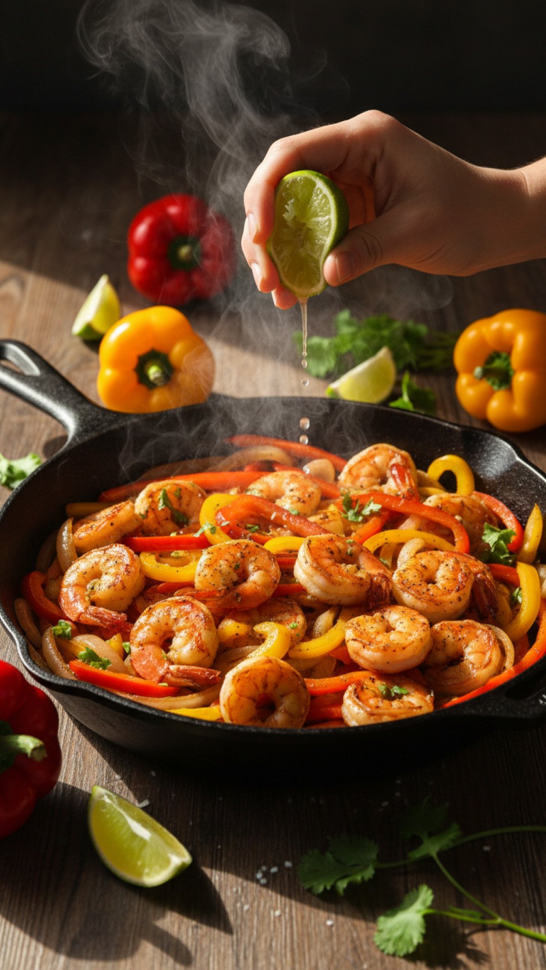 Zesty 20-Minute Shrimp Fajitas Preparation