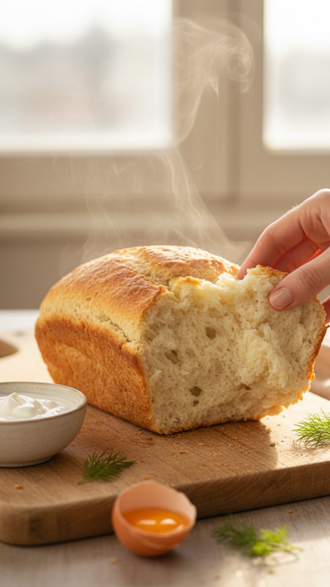 3 Ingredient Zero Carb Greek Yogurt Bread Preparation