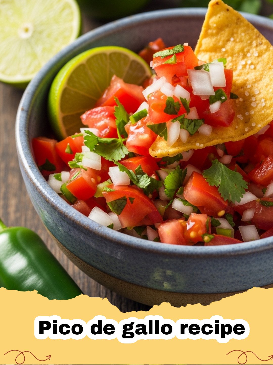 Pico de gallo recipe - A bowl of fresh Pico de gallo with tomatoes, onions, and cilantro