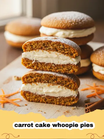 Heavenly Carrot Cake Whoopie Pies with Tangy Cream Cheese Filling