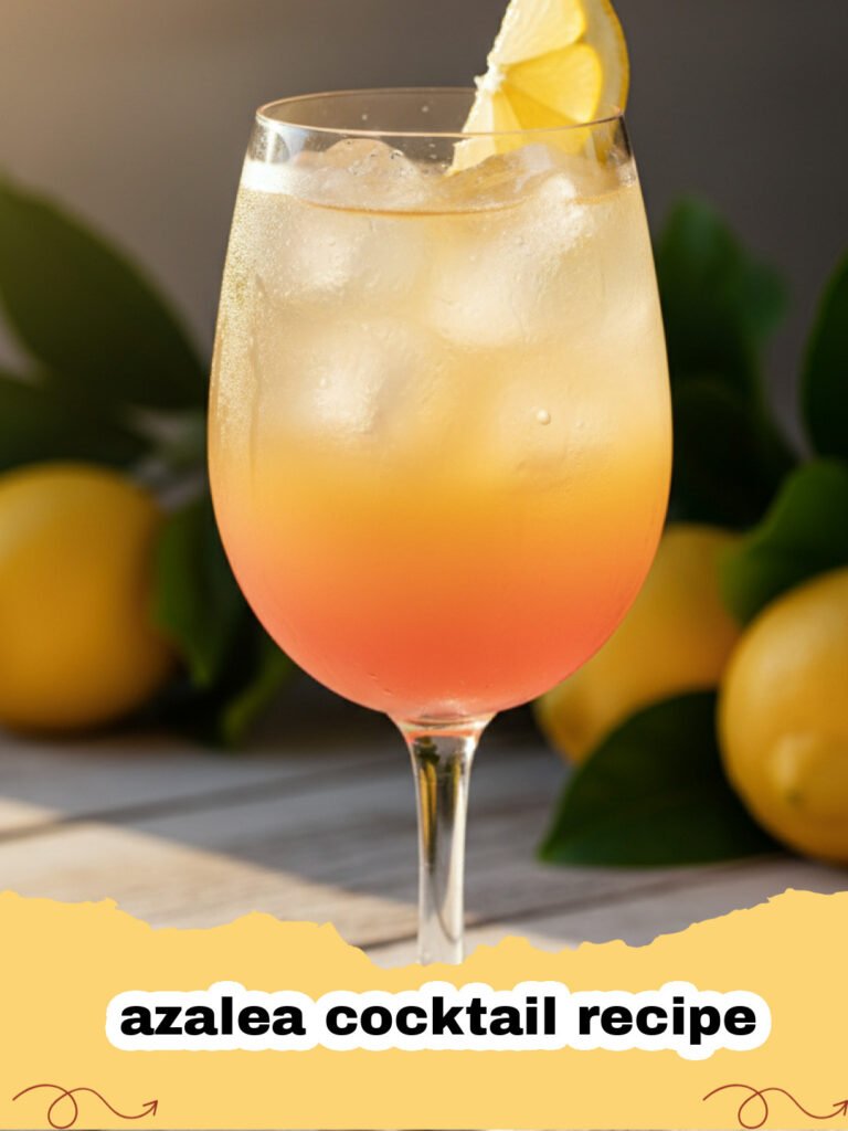 azalea cocktail recipe - Vibrant pink Azalea Cocktail in a coupe glass with a lemon twist