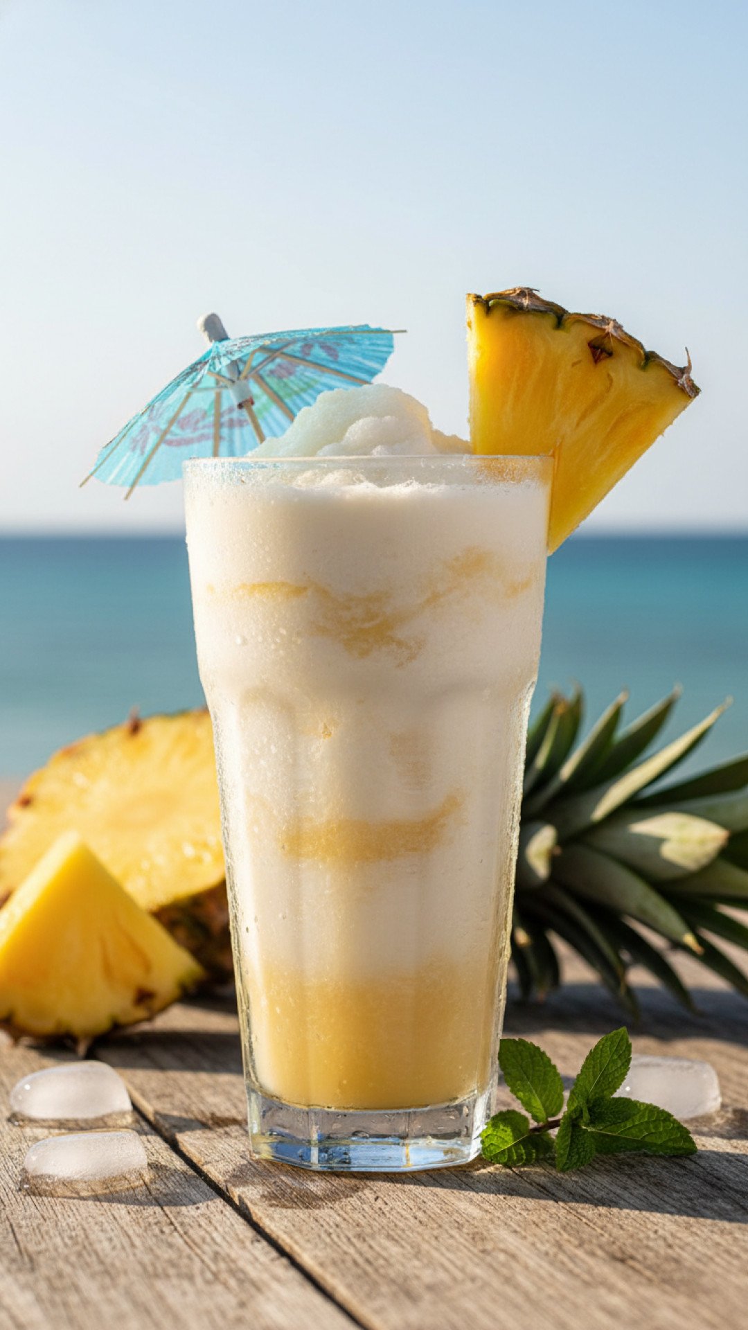 Classic Blended Piña Colada Preparation
