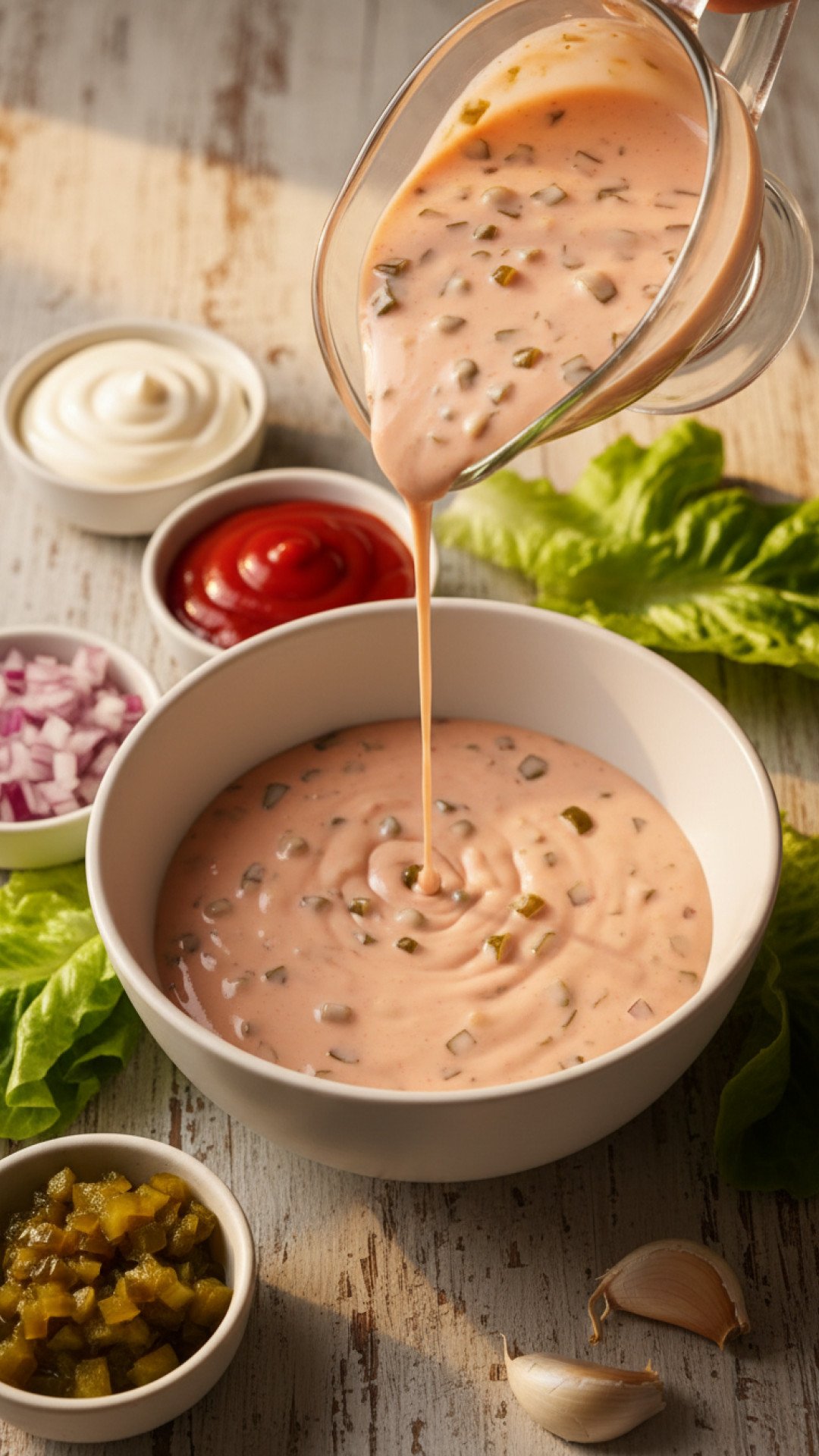 Classic Homemade Thousand Island Dressing Preparation