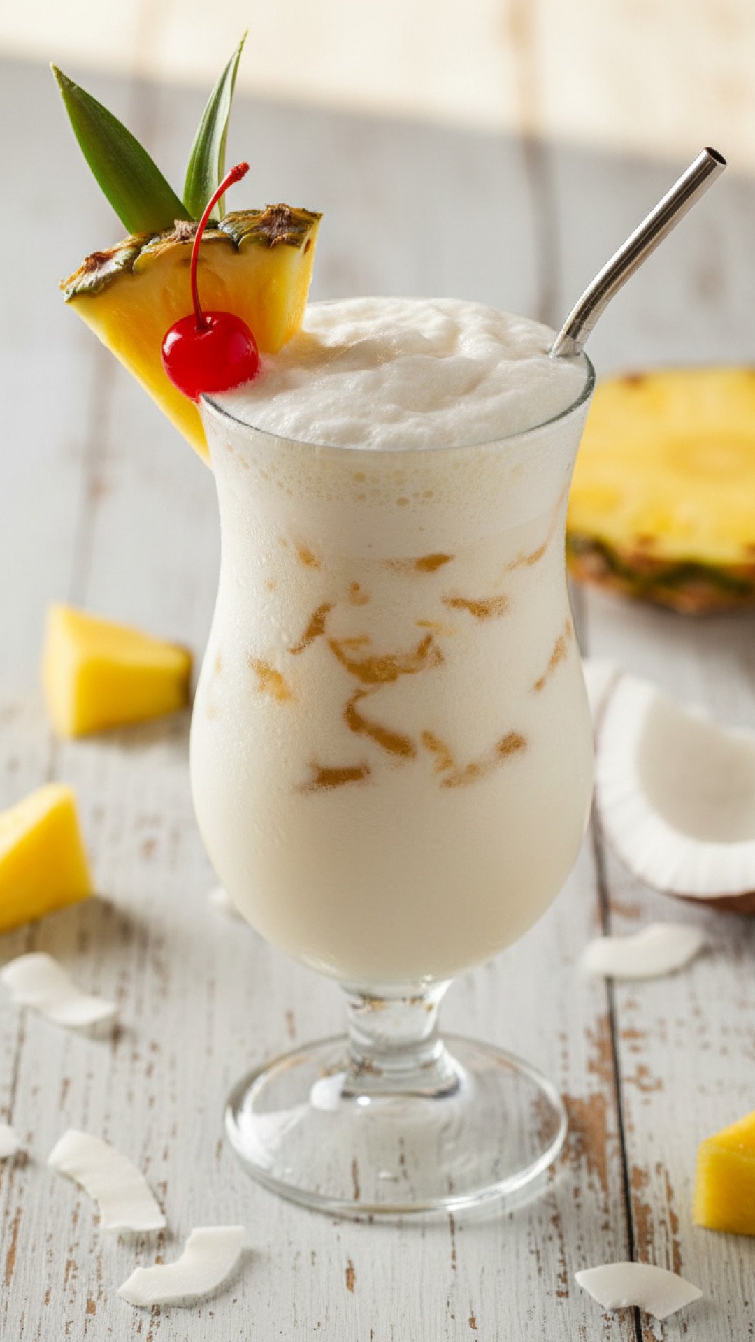Classic Piña Colada Preparation