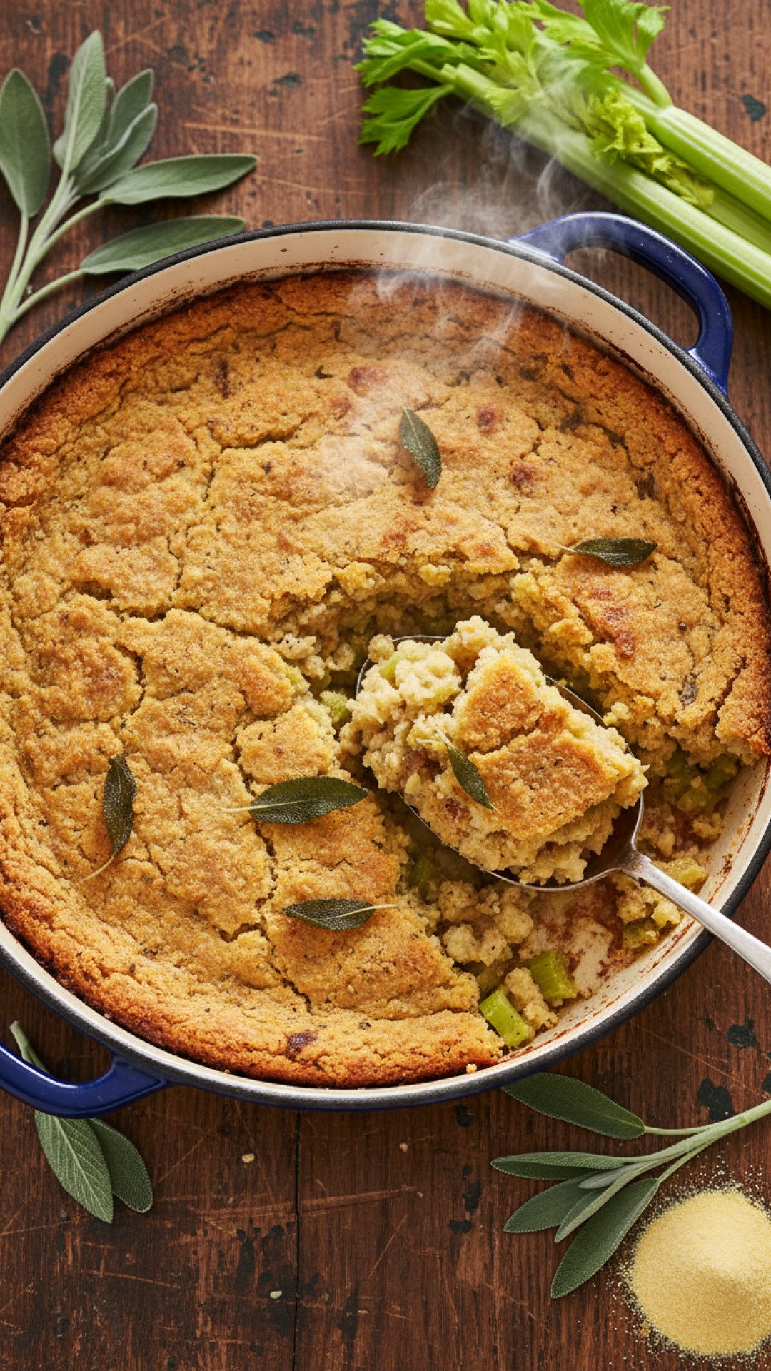 Classic Southern Cornbread Dressing Preparation