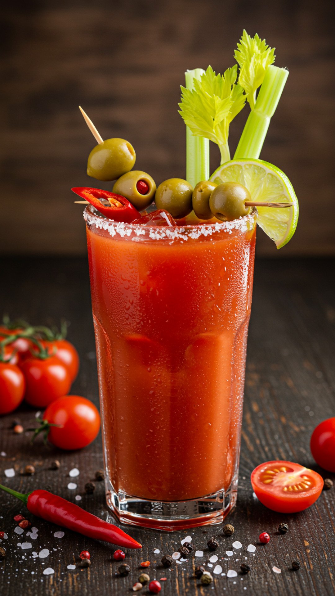 Classic Spicy Bloody Mary Preparation