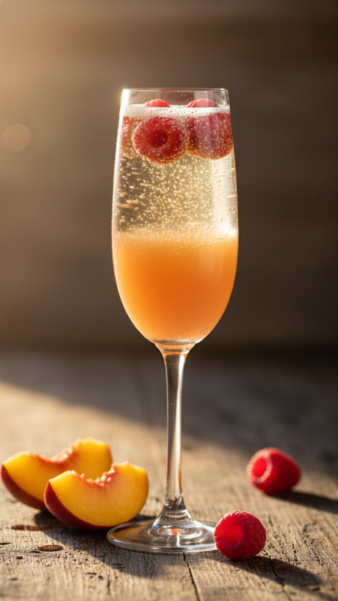 Classic Venetian Peach Bellini Preparation