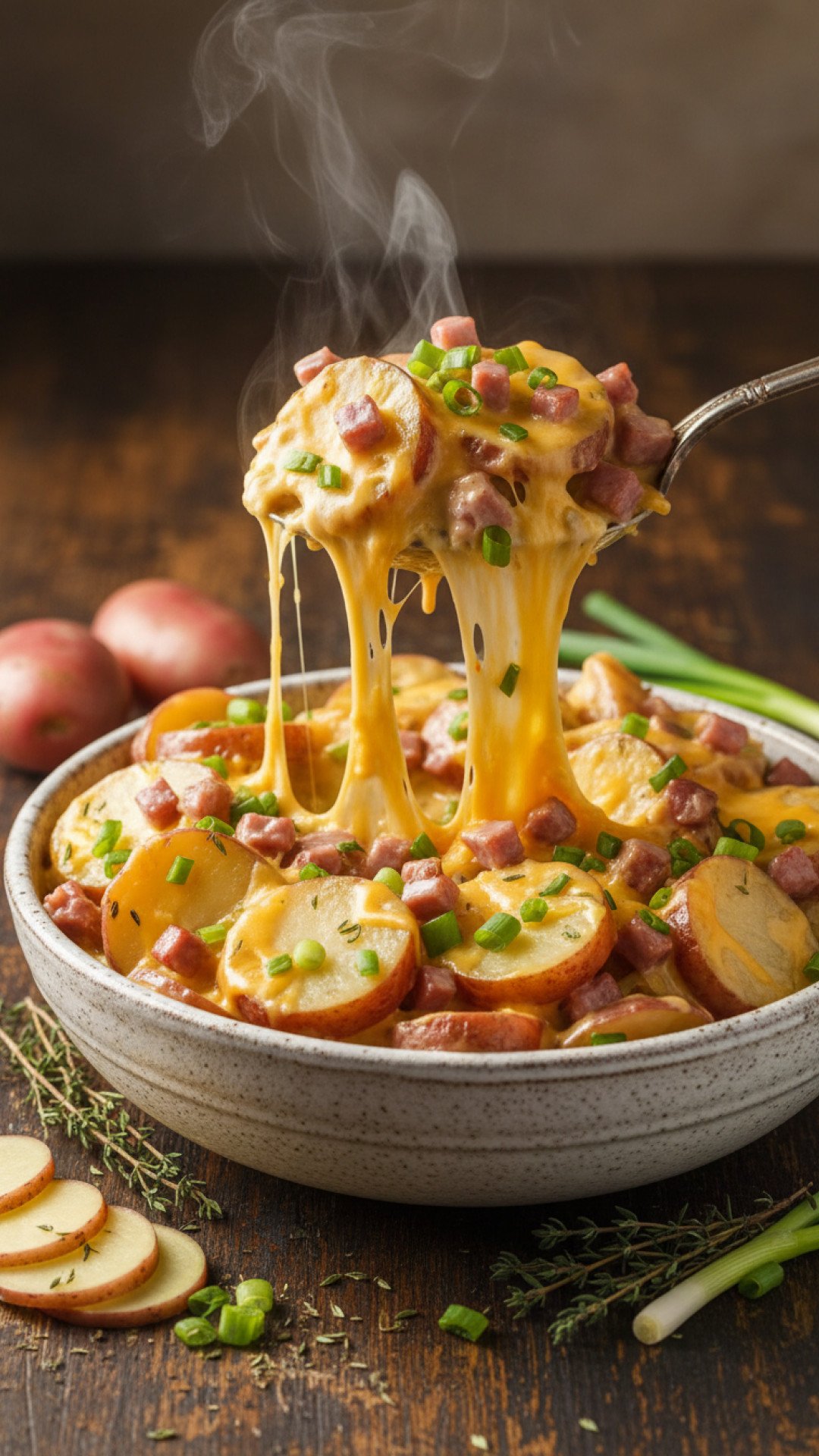 Creamy Crockpot Ham Potatoes Preparation