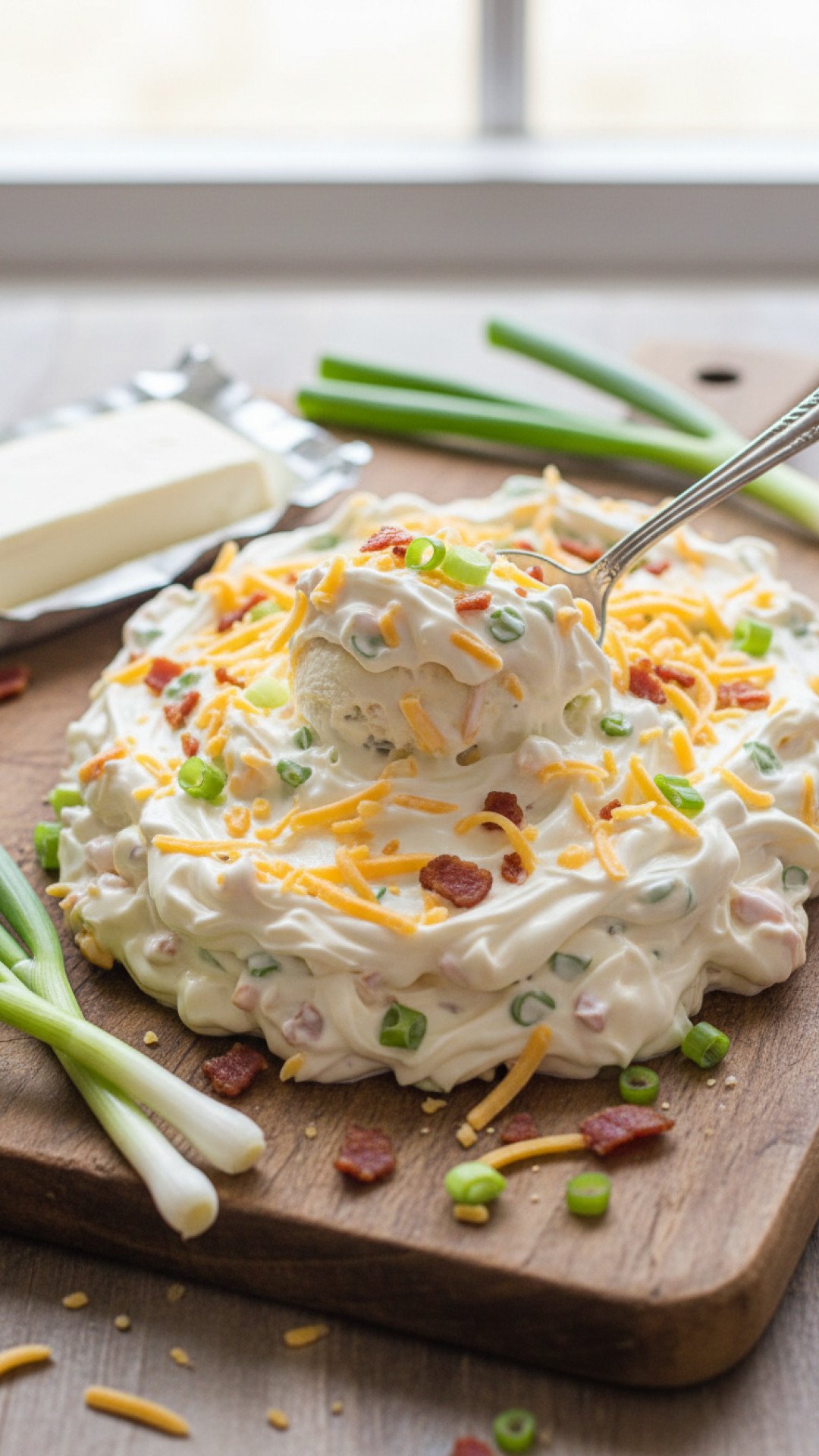 Creamy Greek Feta & Herb Cold Dip Preparation