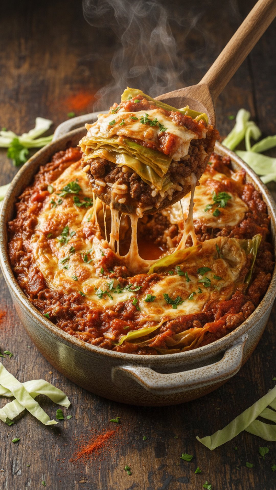 Crockpot Cabbage Roll Casserole Preparation