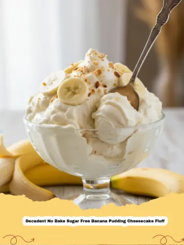 Divine Guilt-Free Indulgence: Decadent No Bake Sugar Free Banana Pudding Cheesecake Fluff