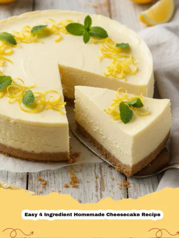 The Easiest & Most Delicious 4-Ingredient No-Bake Cheesecake Ever!