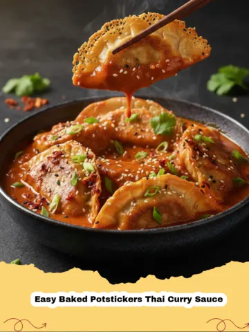 Craving Thai? Try These Easy Baked Potstickers with Rich Curry Sauce!