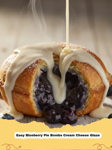 Irresistible Easy Blueberry Pie Bombs with Cream Cheese Glaze