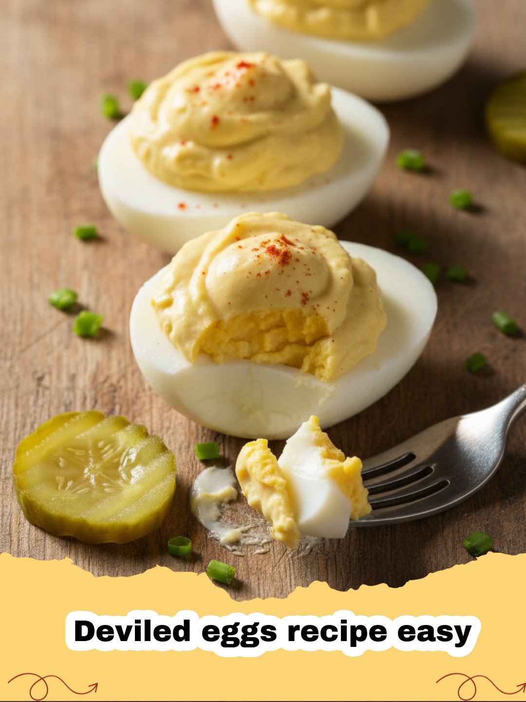 Deviled eggs recipe easy - A platter of classic deviled eggs sprinkled with paprika and chives.