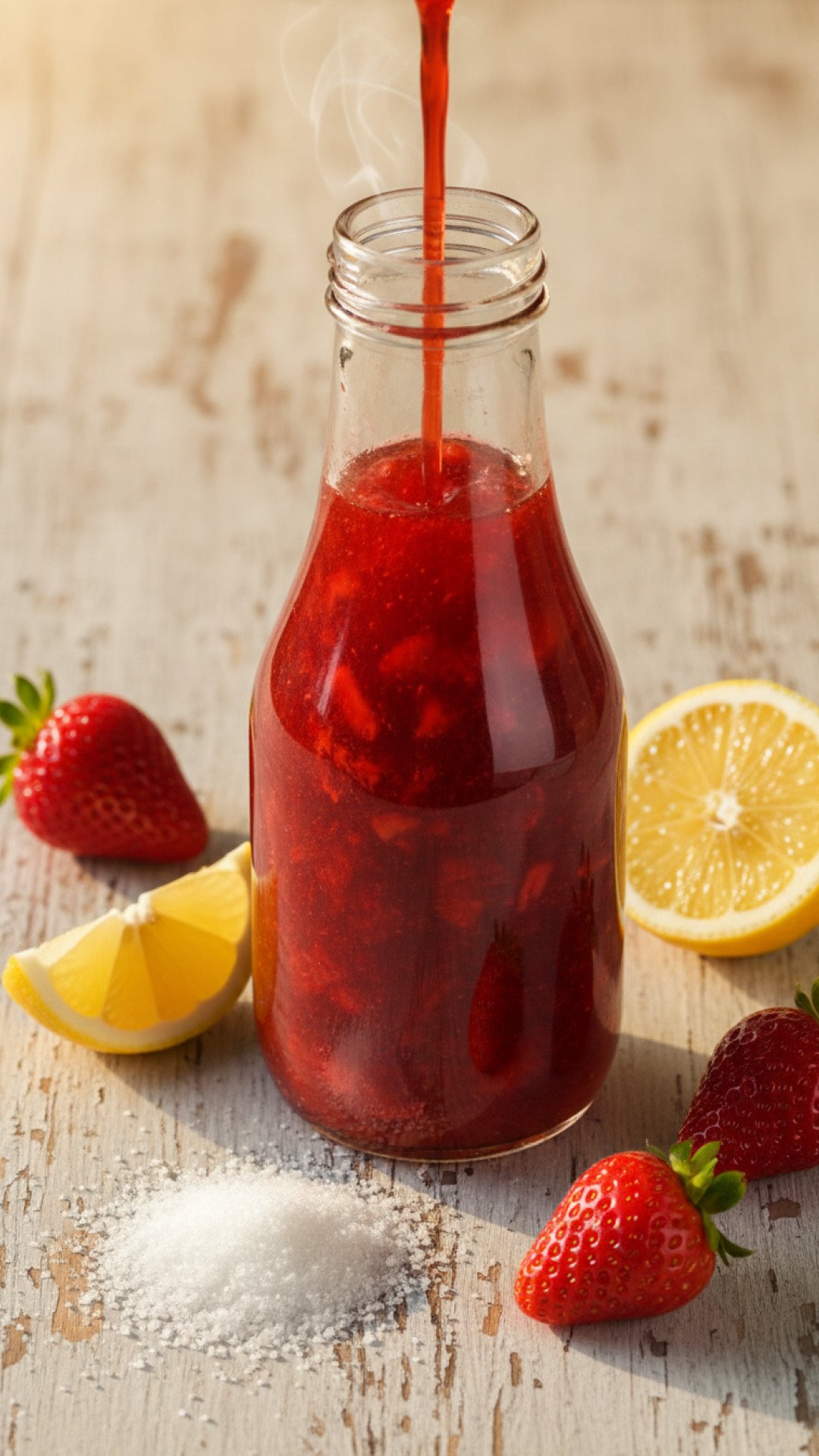 Easy Homemade Strawberry Syrup Preparation