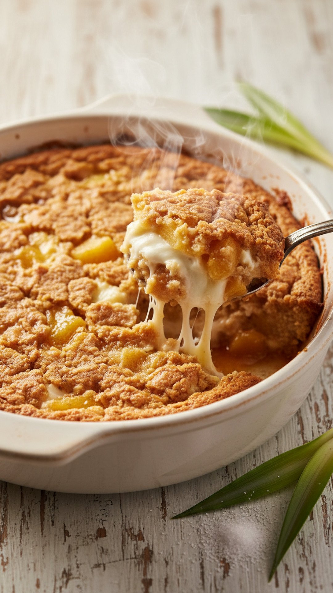 Easy Pineapple Cream Cheese Cobbler Preparation