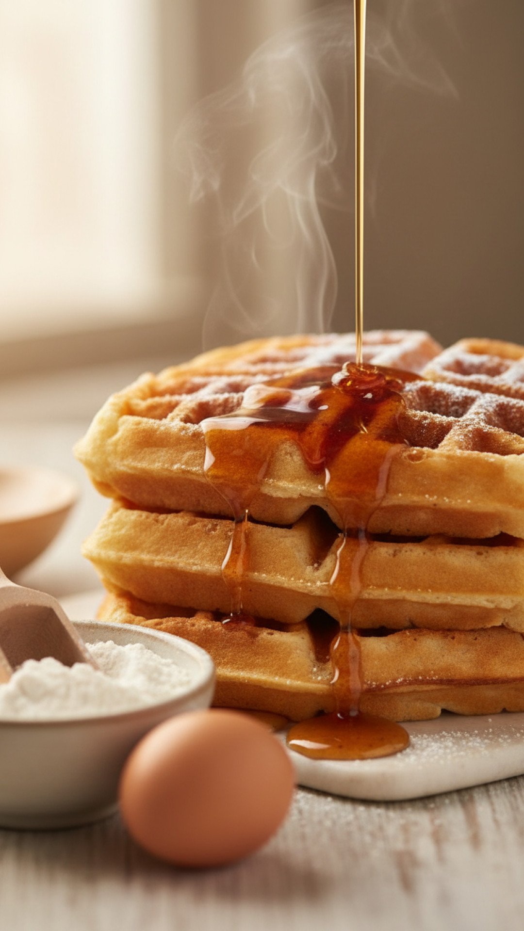 Easy Waffles Without Milk Preparation