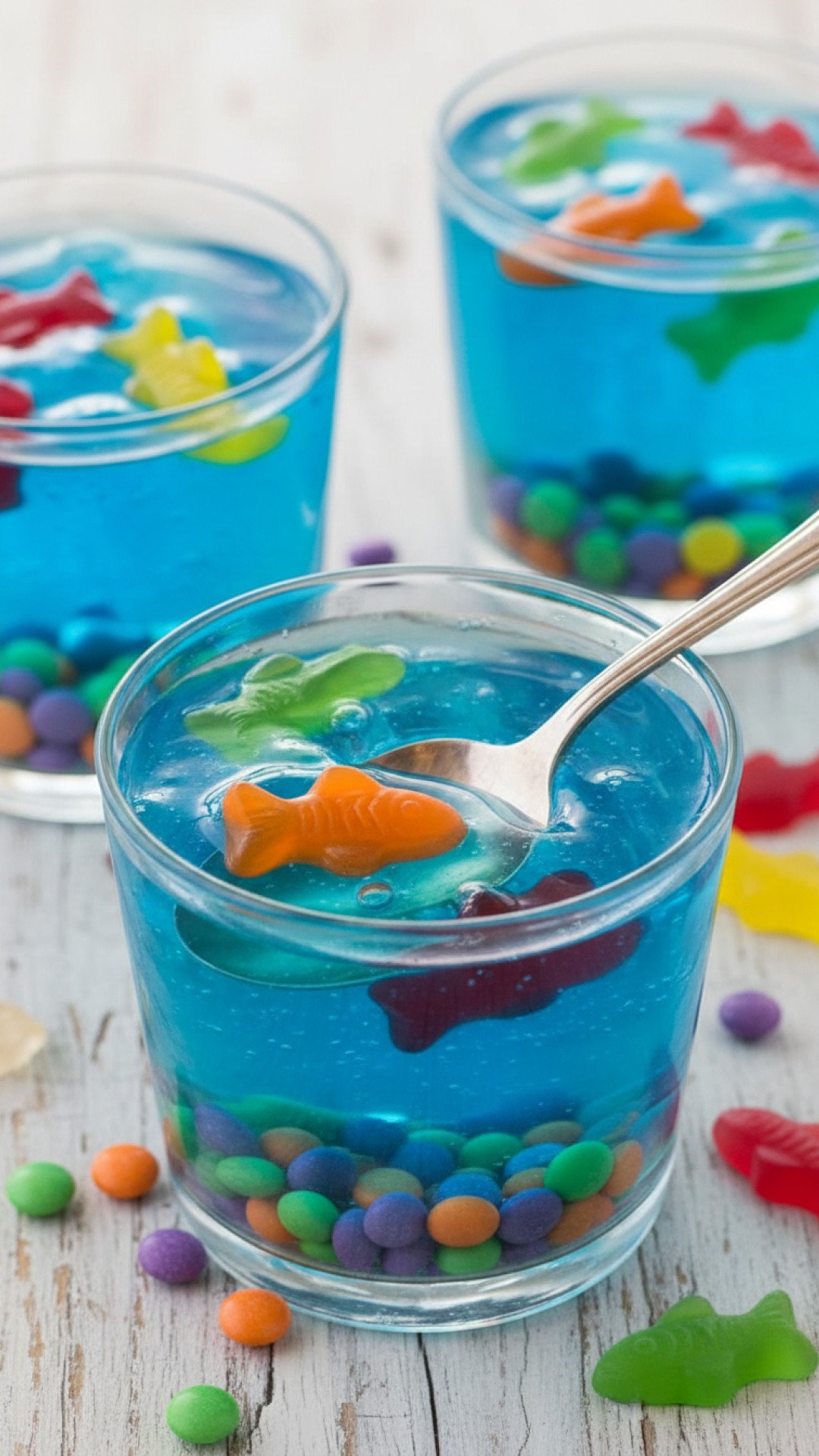 Edible Aquarium Jello Cups Preparation