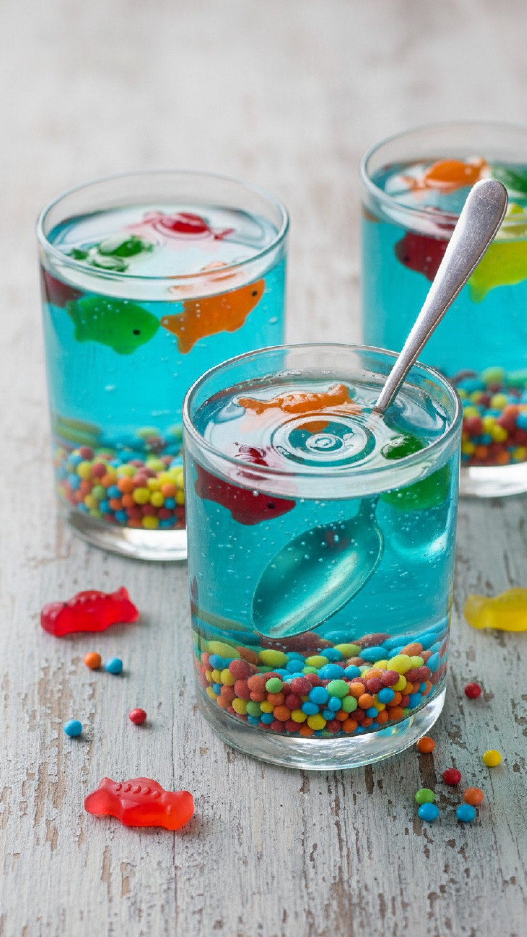 Edible Aquarium Jello Cups Preparation