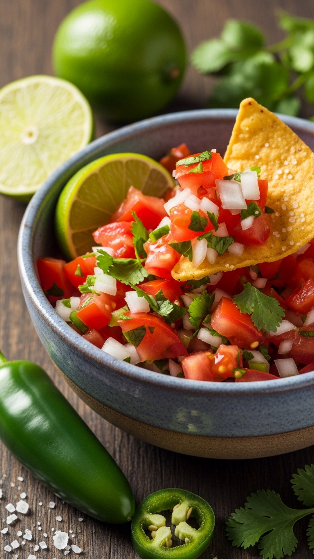 Fresh Authentic Pico de Gallo Preparation