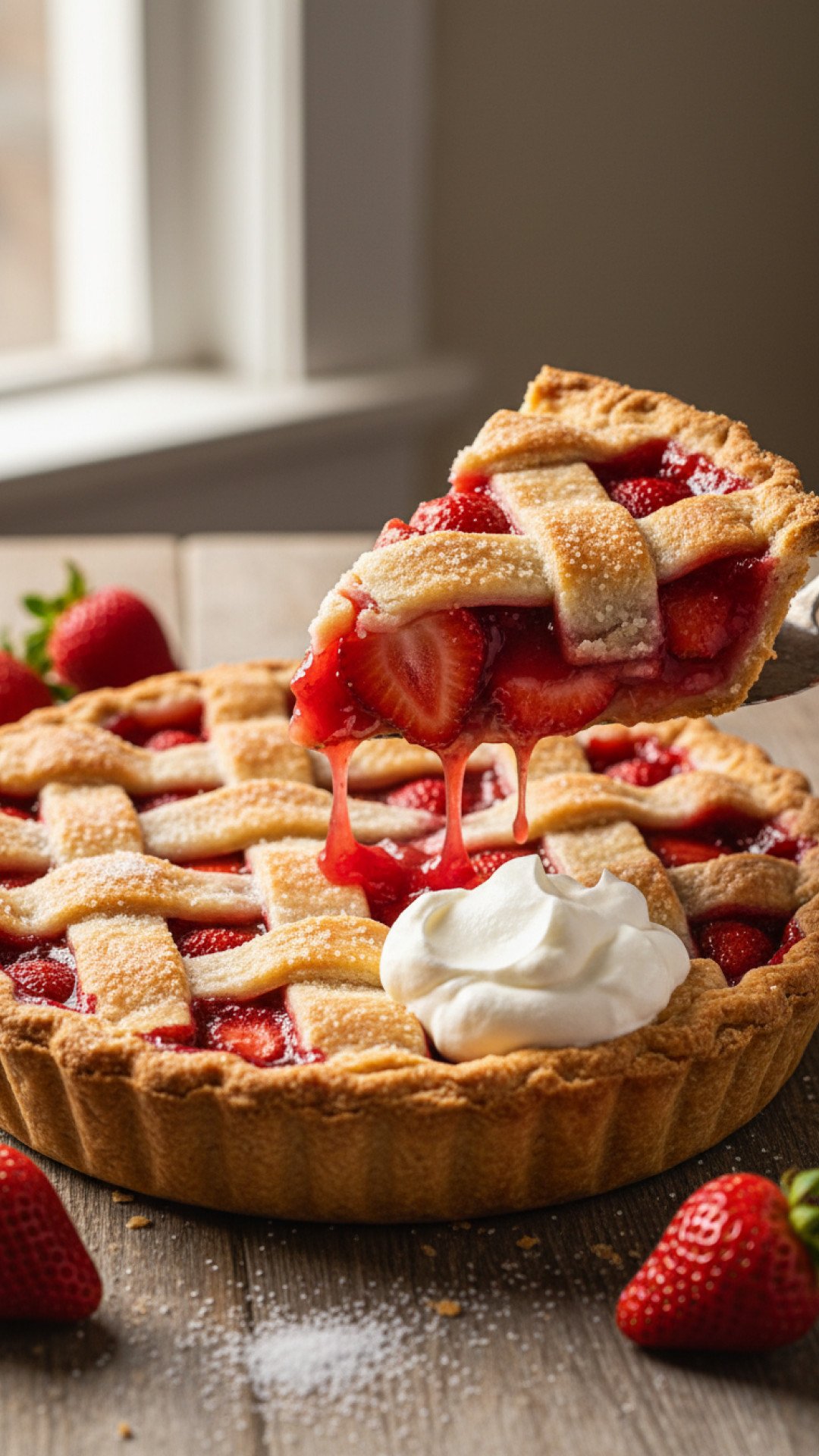 Fresh Glazed Strawberry Pie Preparation