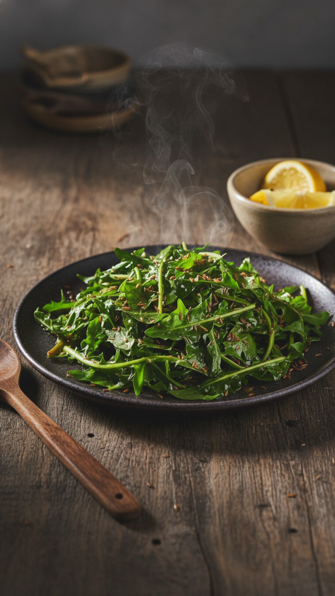 Garlicky Sautéed Dandelion Greens Preparation