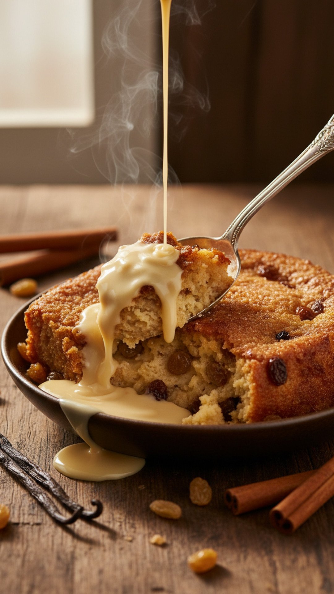 Grandmas Old Fashioned Bread Pudding with Vanilla Sauce Preparation