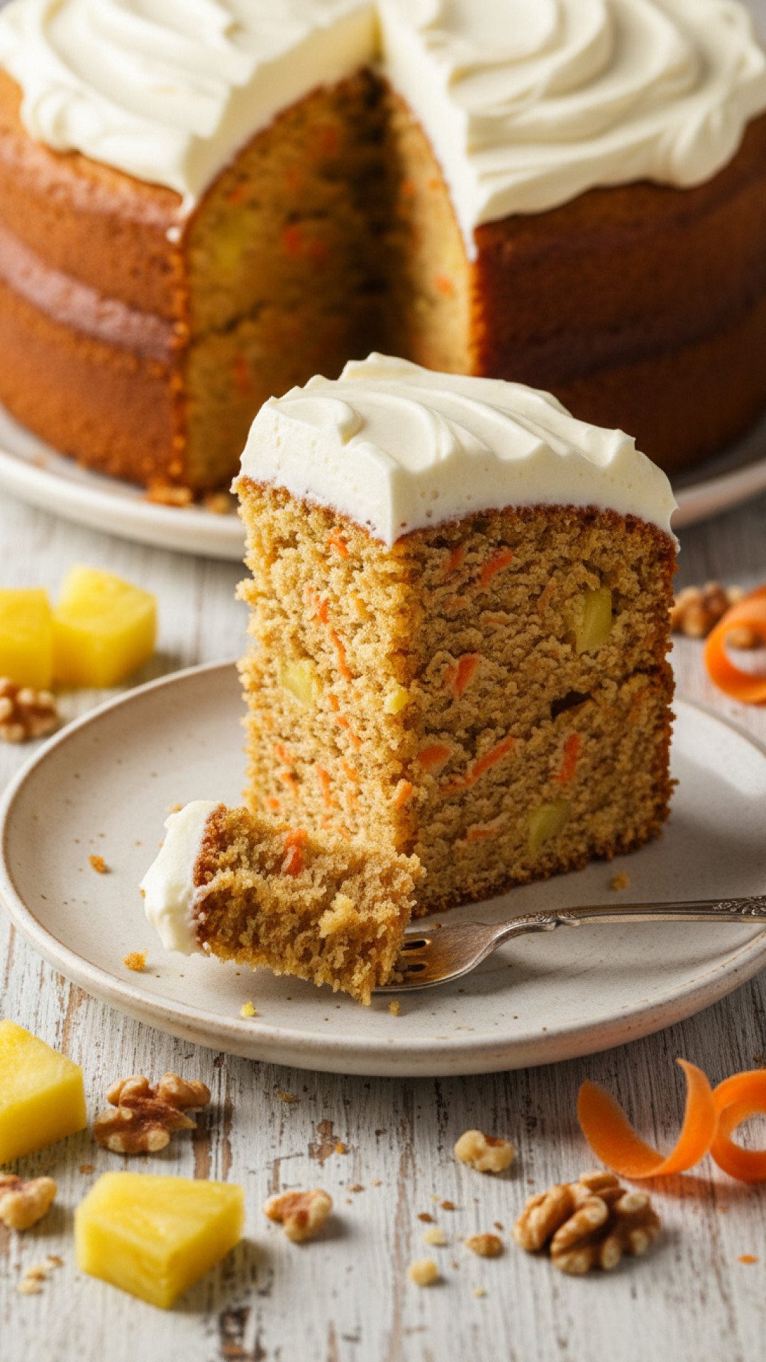 Hawaiian Carrot Pineapple Cake with Cream Cheese Frosting Preparation