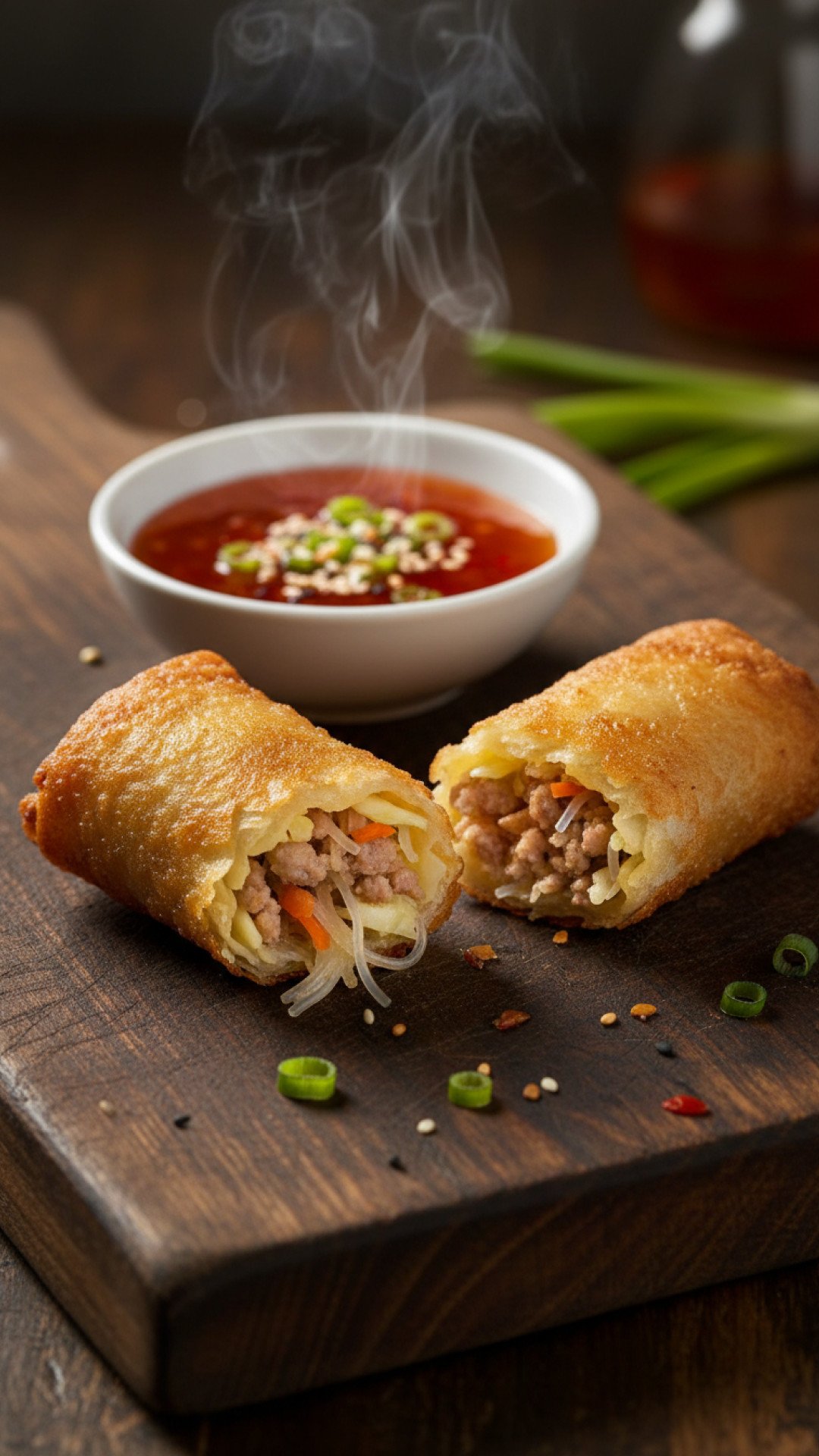 Homemade Crispy Classic Egg Roll Recipe Preparation