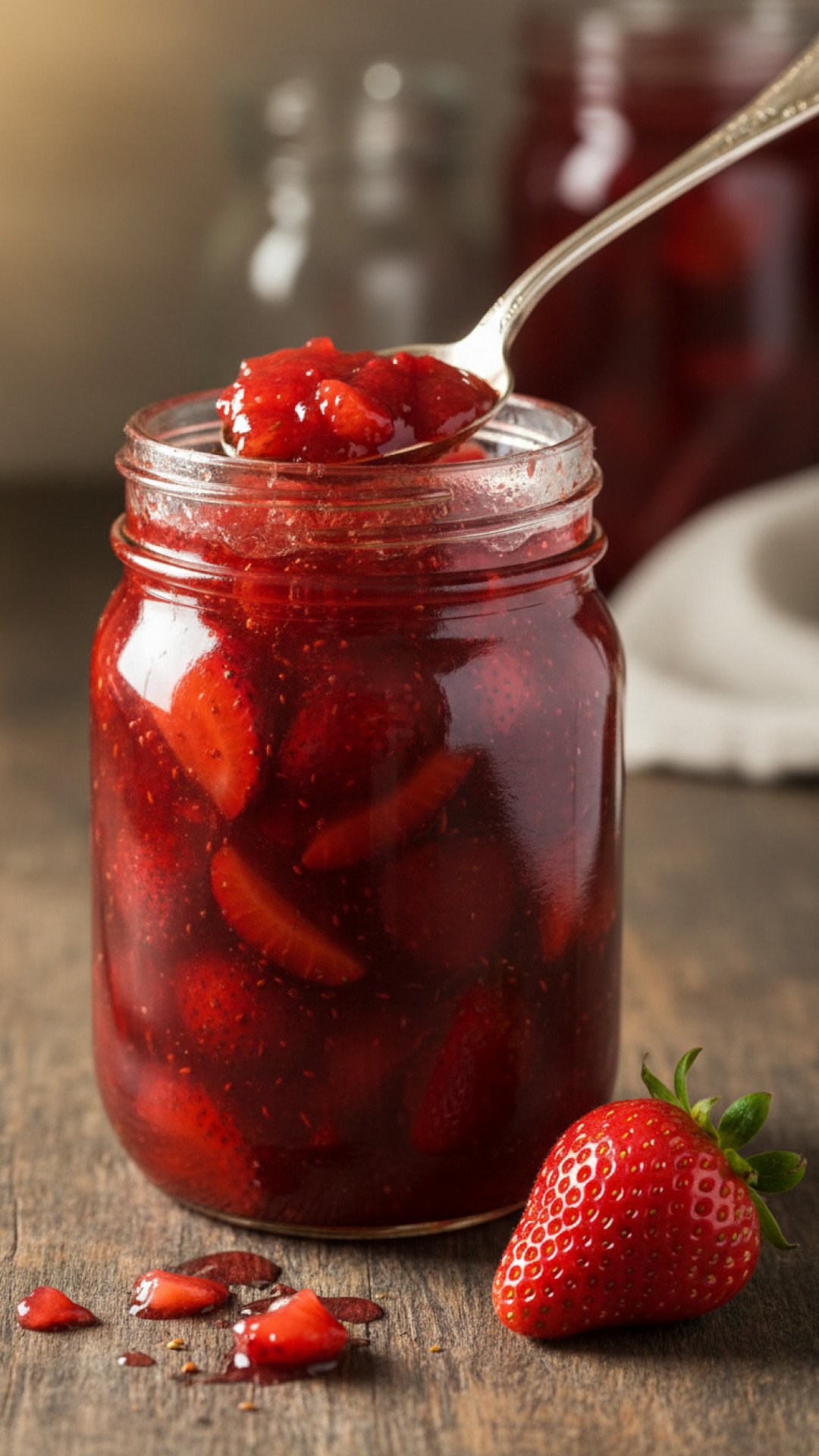 Homemade Strawberry Freezer Jam Preparation
