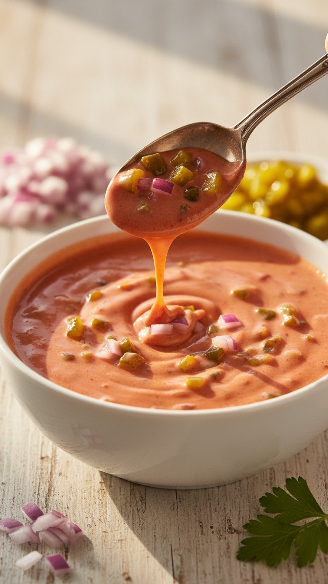 Homemade Thousand Island Dressing Preparation