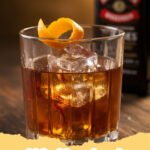 old fashioned recipe - Pile of golden old fashioned peanut brittle pieces on a wooden board