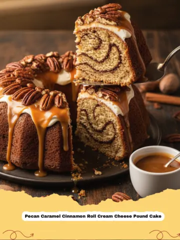 The Ultimate Pecan Caramel Cinnamon Roll Cream Cheese Pound Cake: A Decadent Delight