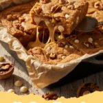 blondie cookies recipe - Close-up of freshly baked chewy blondie cookies cut into squares, with some chocolate chips visible.