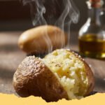 crock pot baked potatoes recipe - Fluffy crock pot baked potatoes topped with butter, sour cream, chives, and bacon bits.