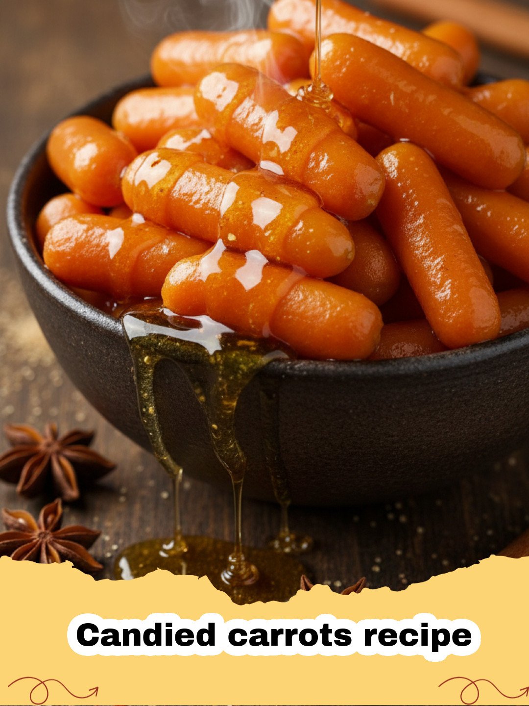 Candied carrots recipe - A bowl of glazed candied carrots with brown sugar and butter