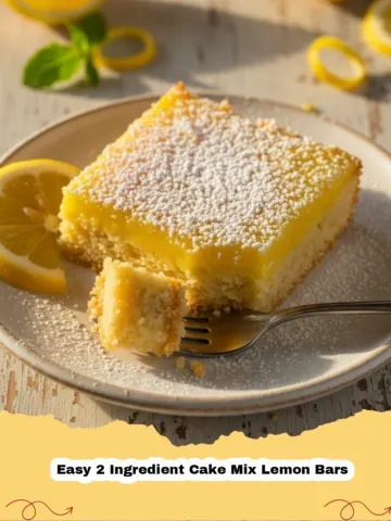 The Easiest Ever: 2 Ingredient Cake Mix Lemon Bars for Instant Sweetness!