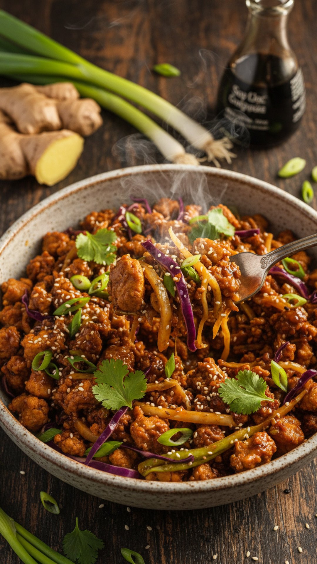 Quick & Healthy Egg Roll in a Bowl Preparation