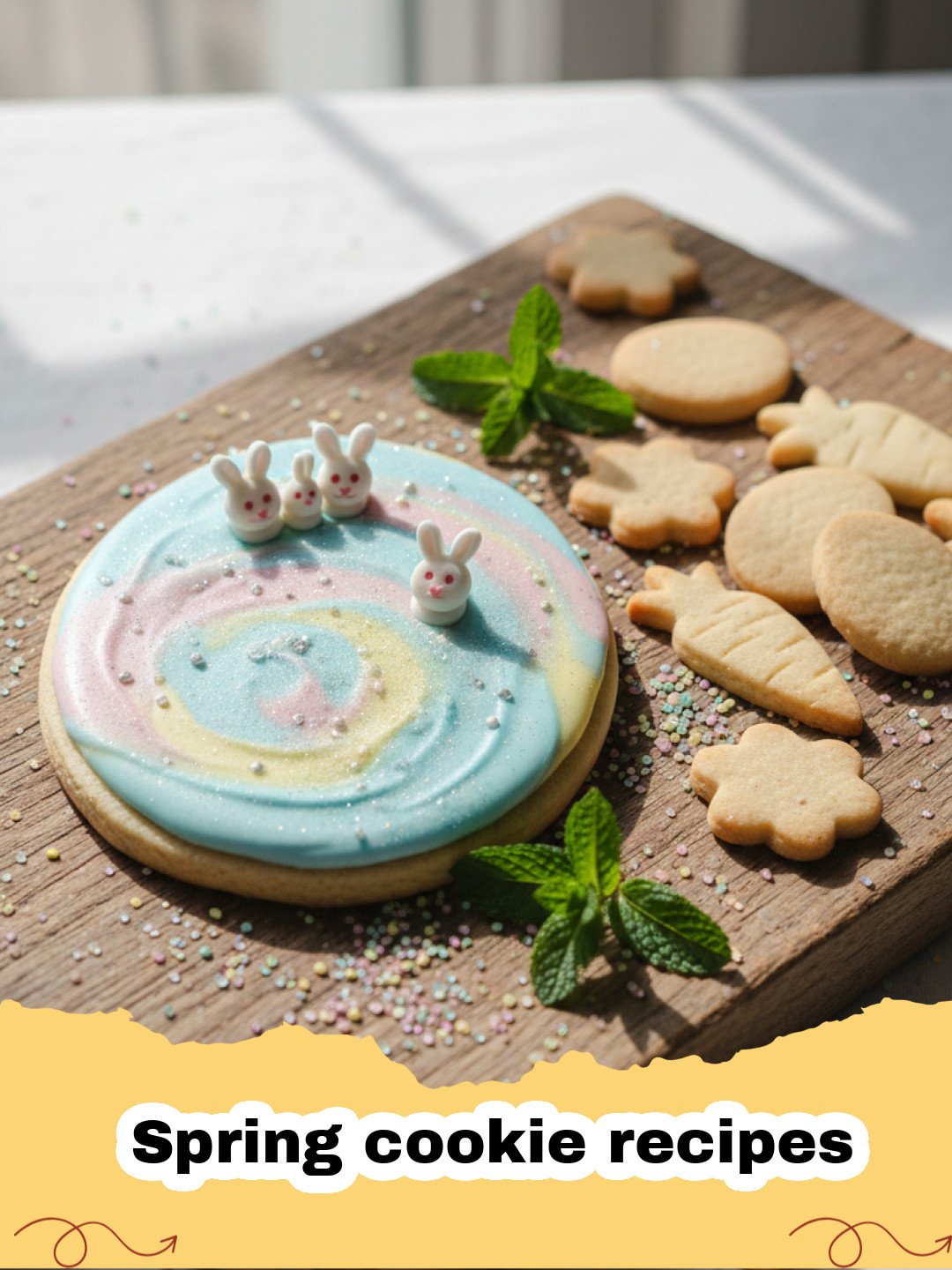 Spring cookie recipes - Lemon Lavender Shortbread Cookies on a white plate