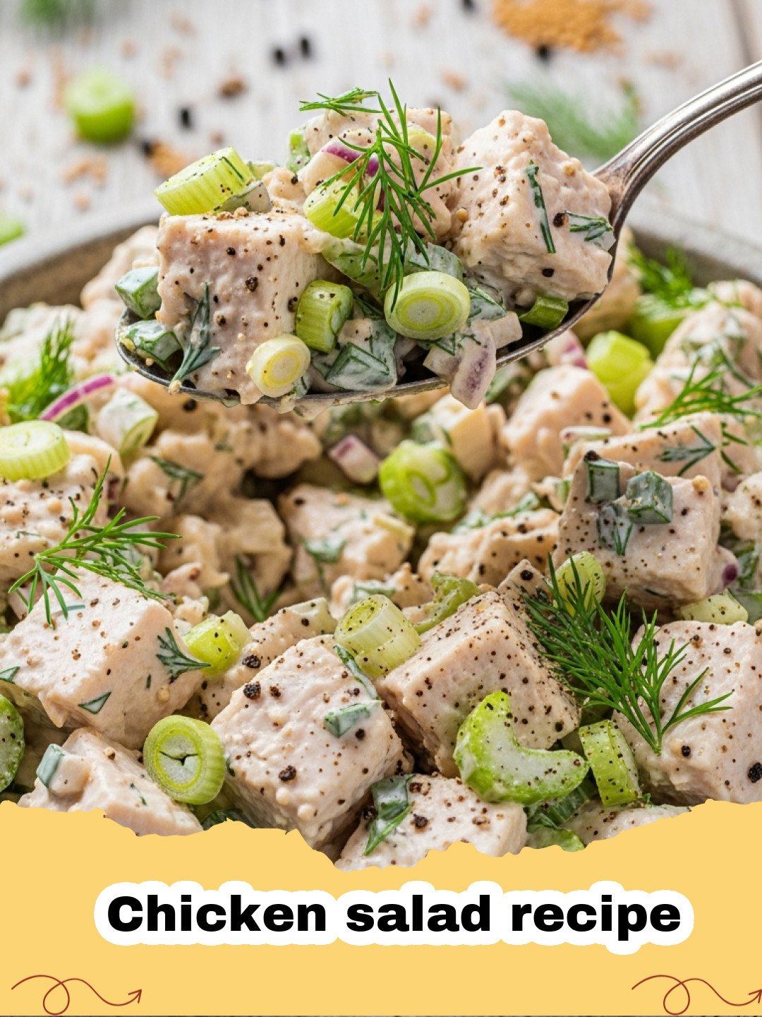 Chicken salad recipe - A close-up shot of creamy chicken salad served on a buttery croissant with fresh lettuce.