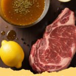 Best Steak Marinade Recipe - Perfectly seared steak with a savory crust, sliced to reveal a juicy, medium-rare interior, showcasing the results of the best steak marinade recipe.