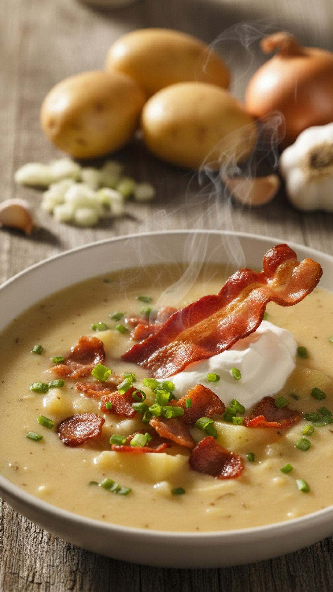 The Ultimate Loaded Potato Soup Preparation