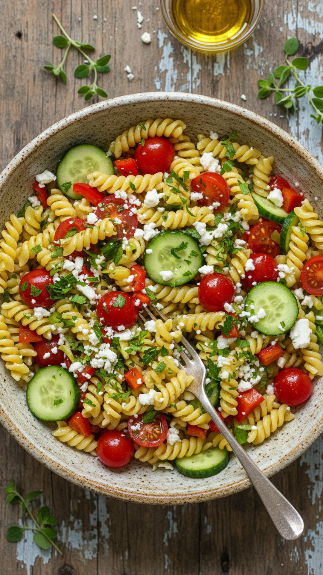 The Ultimate Mediterranean Garden Pasta Salad Preparation