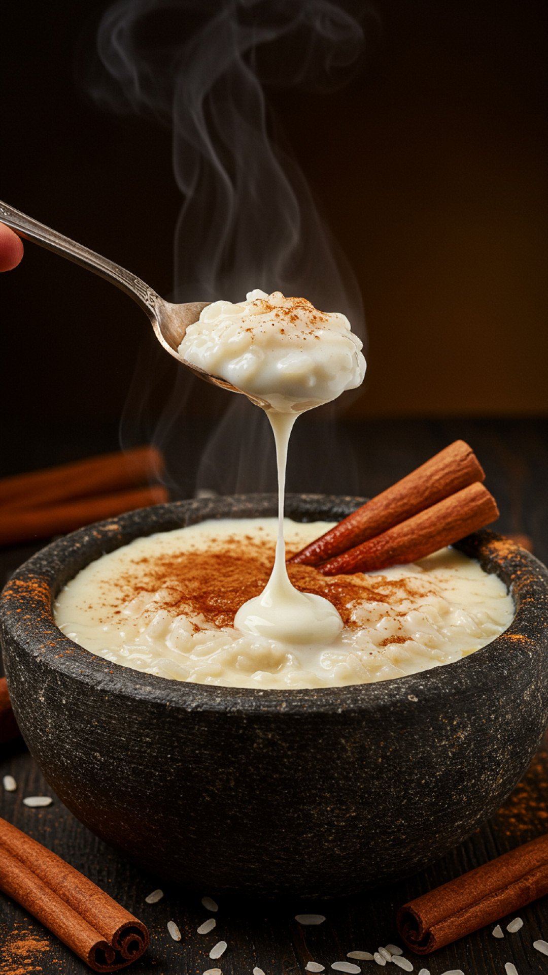 Traditional Creamy Arroz con Leche Preparation